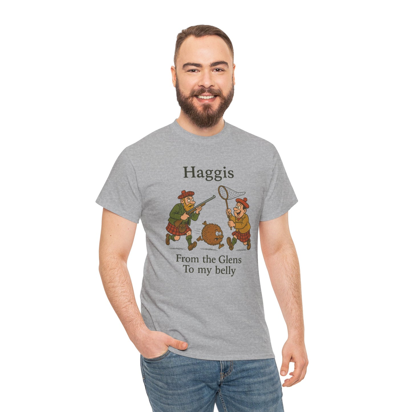 Scottish "Haggis Hunting" Slogan T-Shirt, Various colors & sizes