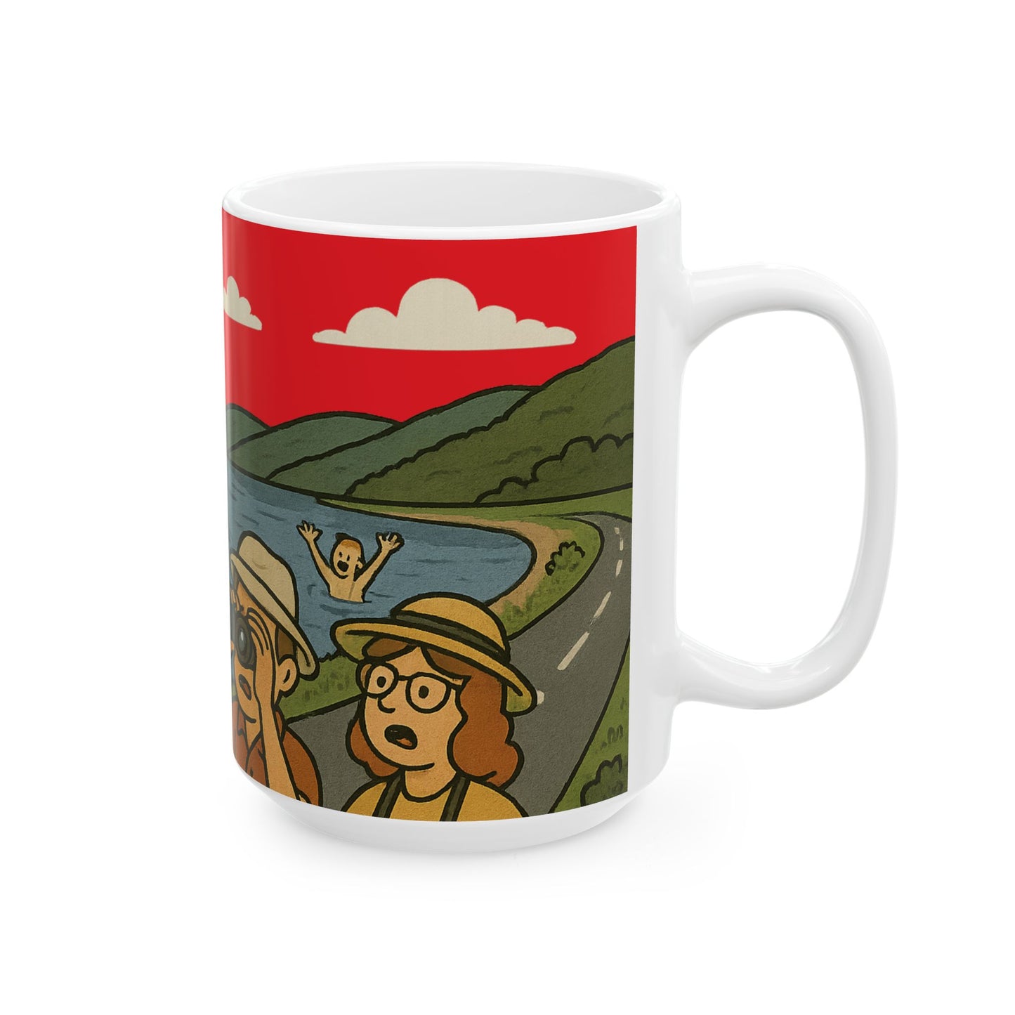 Scottish Heritage -"Loch Ness Monster" Ceramic Mug, Various sizes