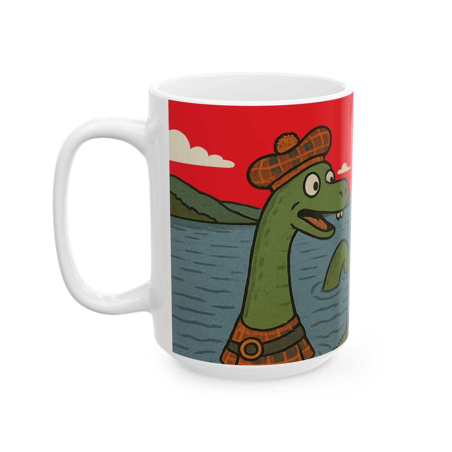 Scottish Heritage -"Loch Ness Monster" Ceramic Mug, Various sizes