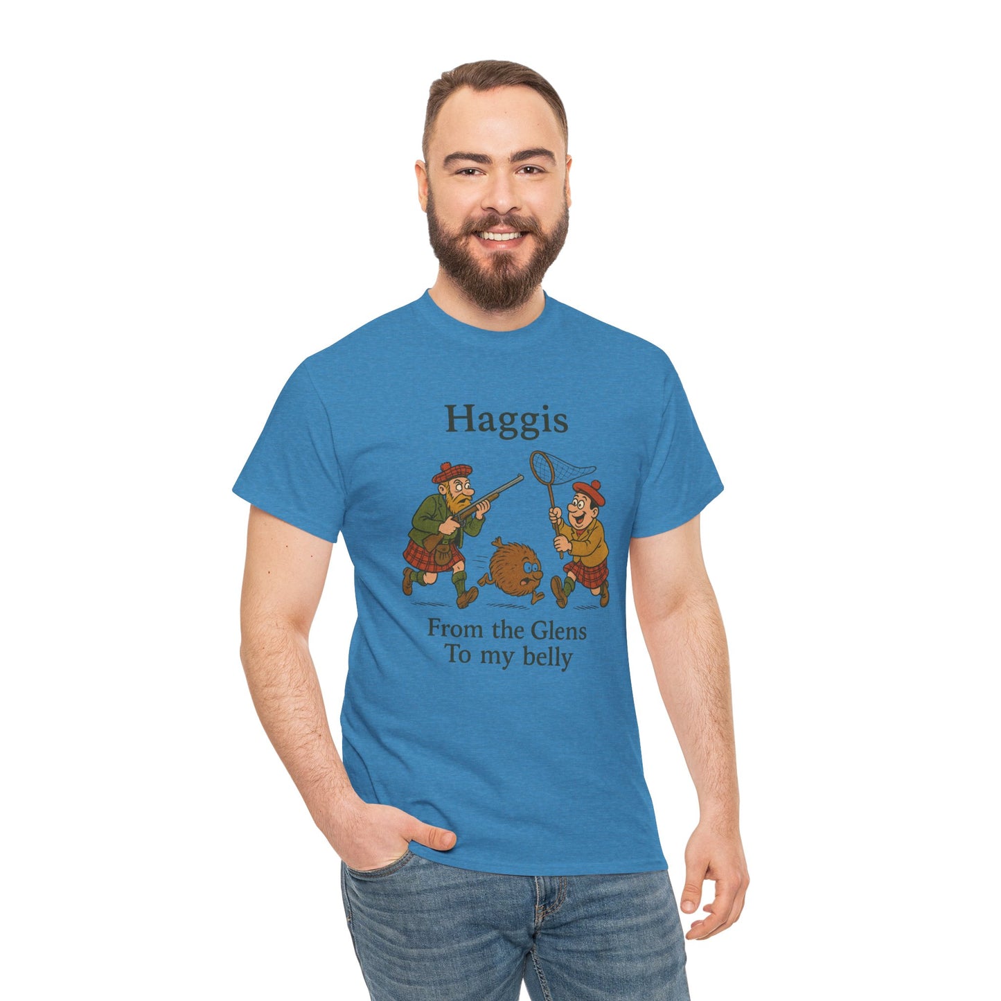 Scottish "Haggis Hunting" Slogan T-Shirt, Various colors & sizes