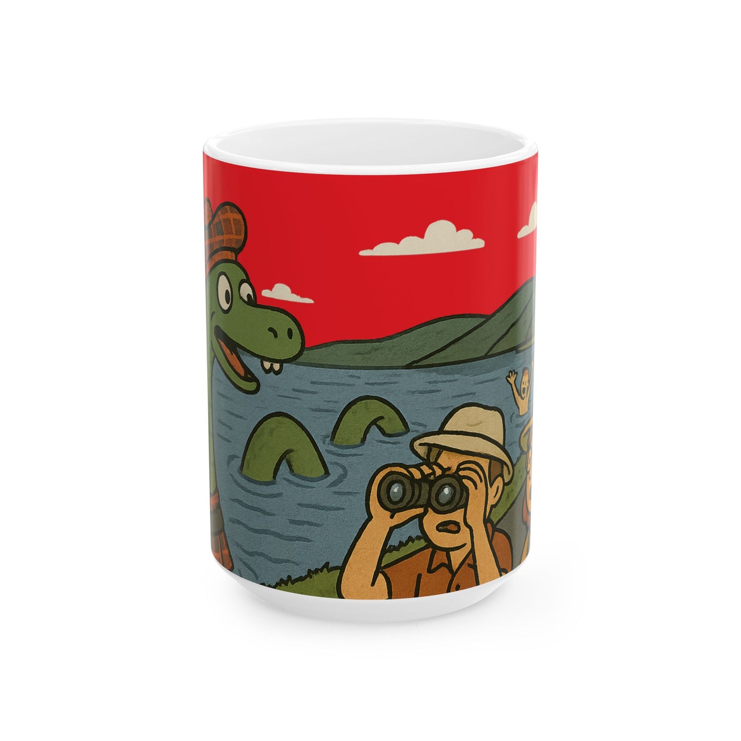 Scottish Heritage -"Loch Ness Monster" Ceramic Mug, Various sizes