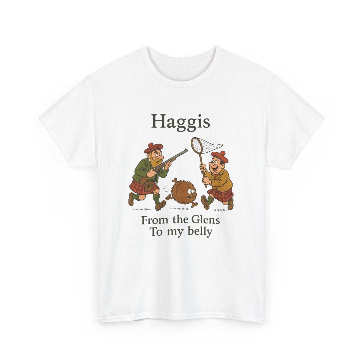 Scottish "Haggis Hunting" Slogan T-Shirt, Various colors & sizes