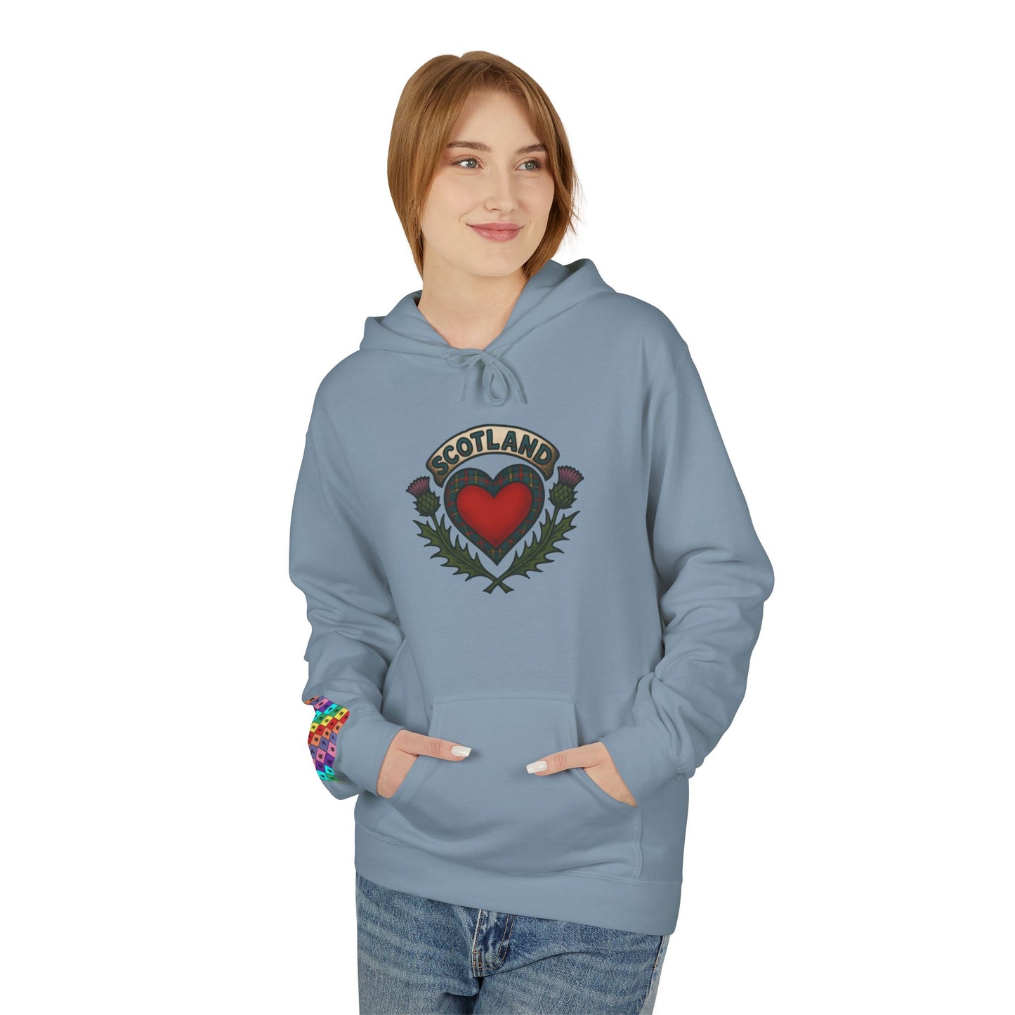 Scottish themed "beating heart" hoodie, Various colors & sizes available