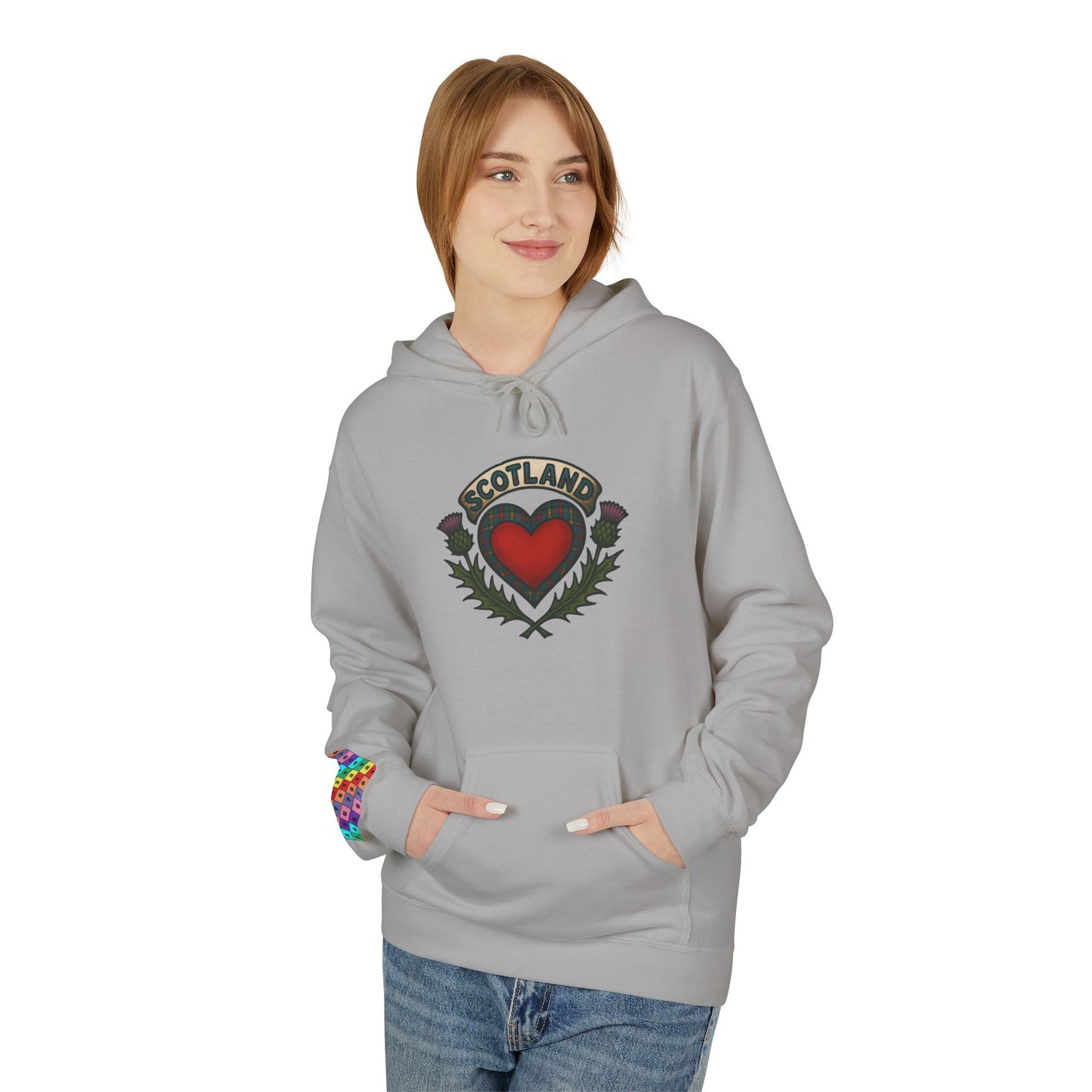 Scottish themed "beating heart" hoodie, Various colors & sizes available