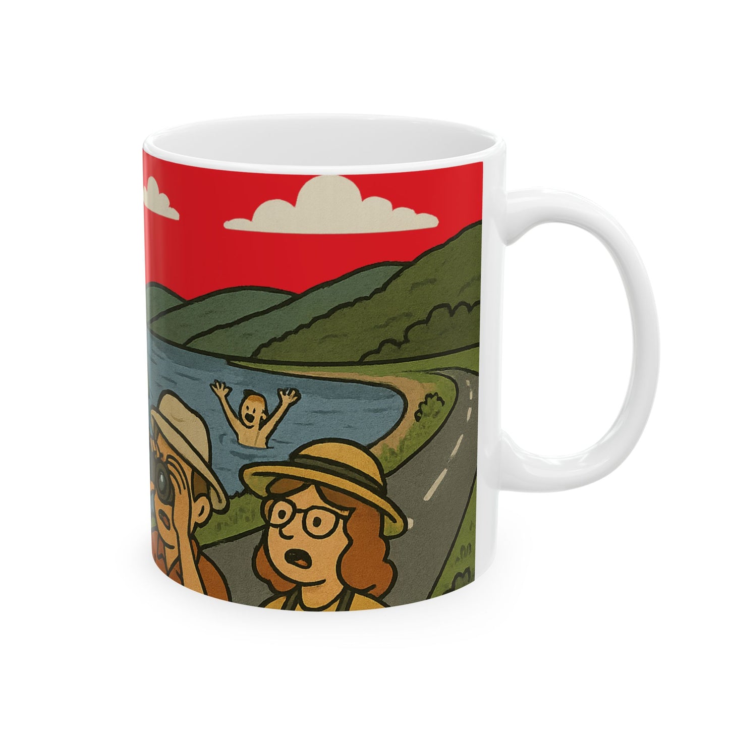 Scottish Heritage -"Loch Ness Monster" Ceramic Mug, Various sizes