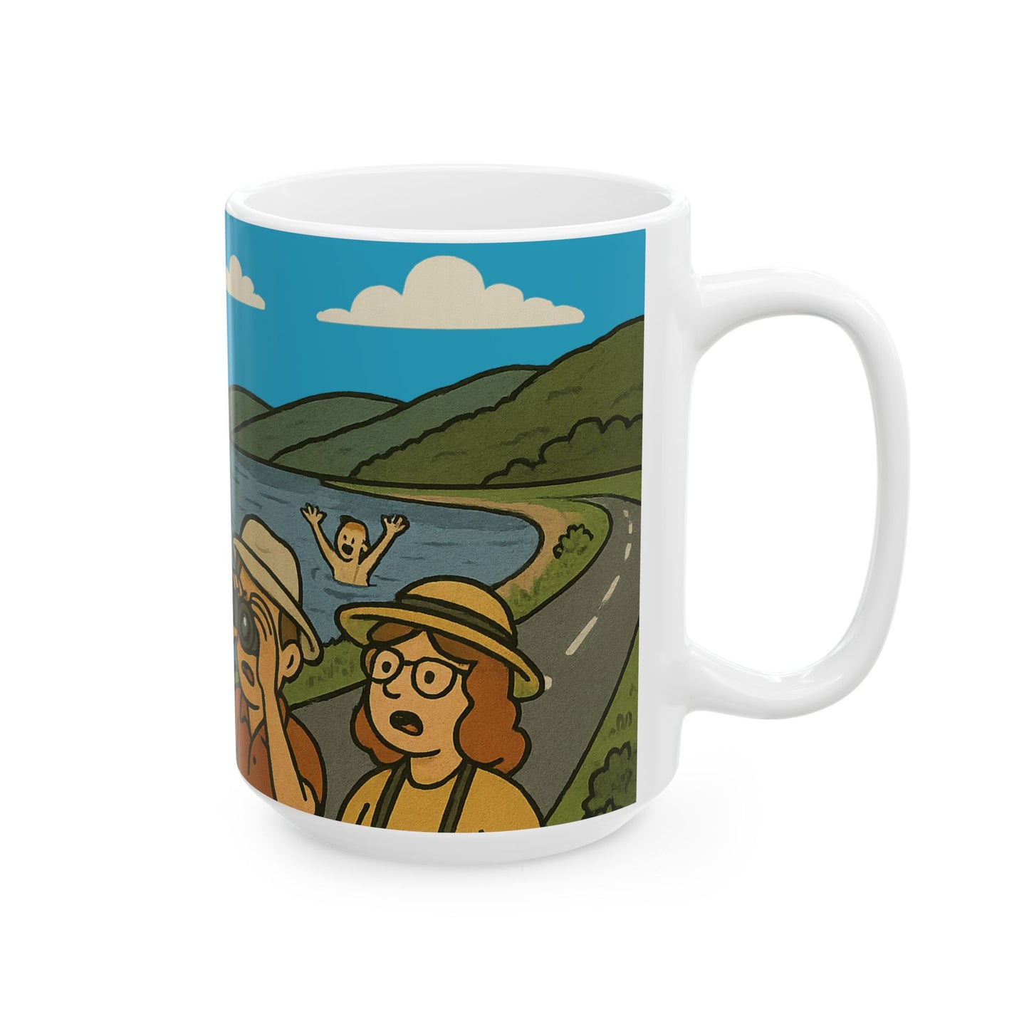 Scottish Heritage - "Loch Ness Monster" Ceramic Mug, Various sizes