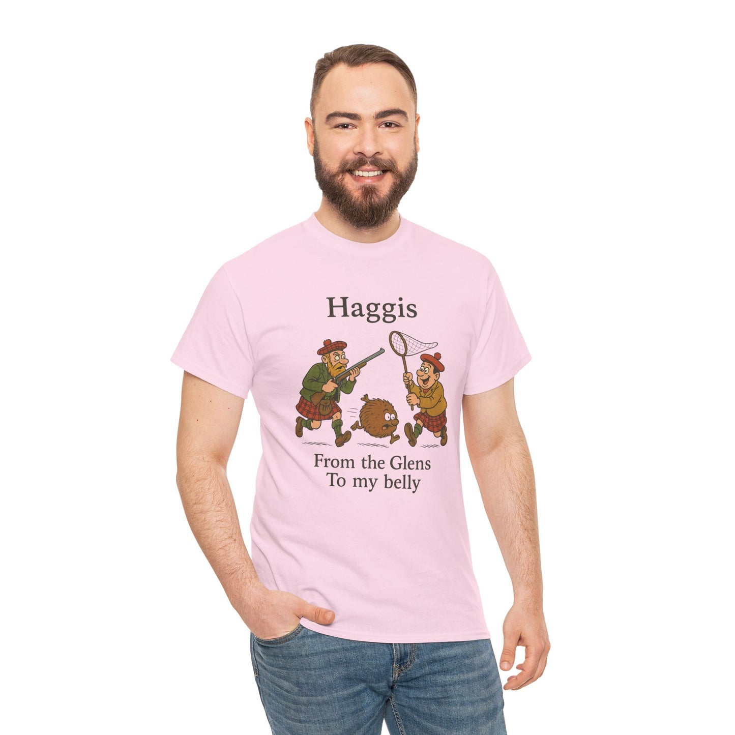 Scottish "Haggis Hunting" Slogan T-Shirt, Various colors & sizes