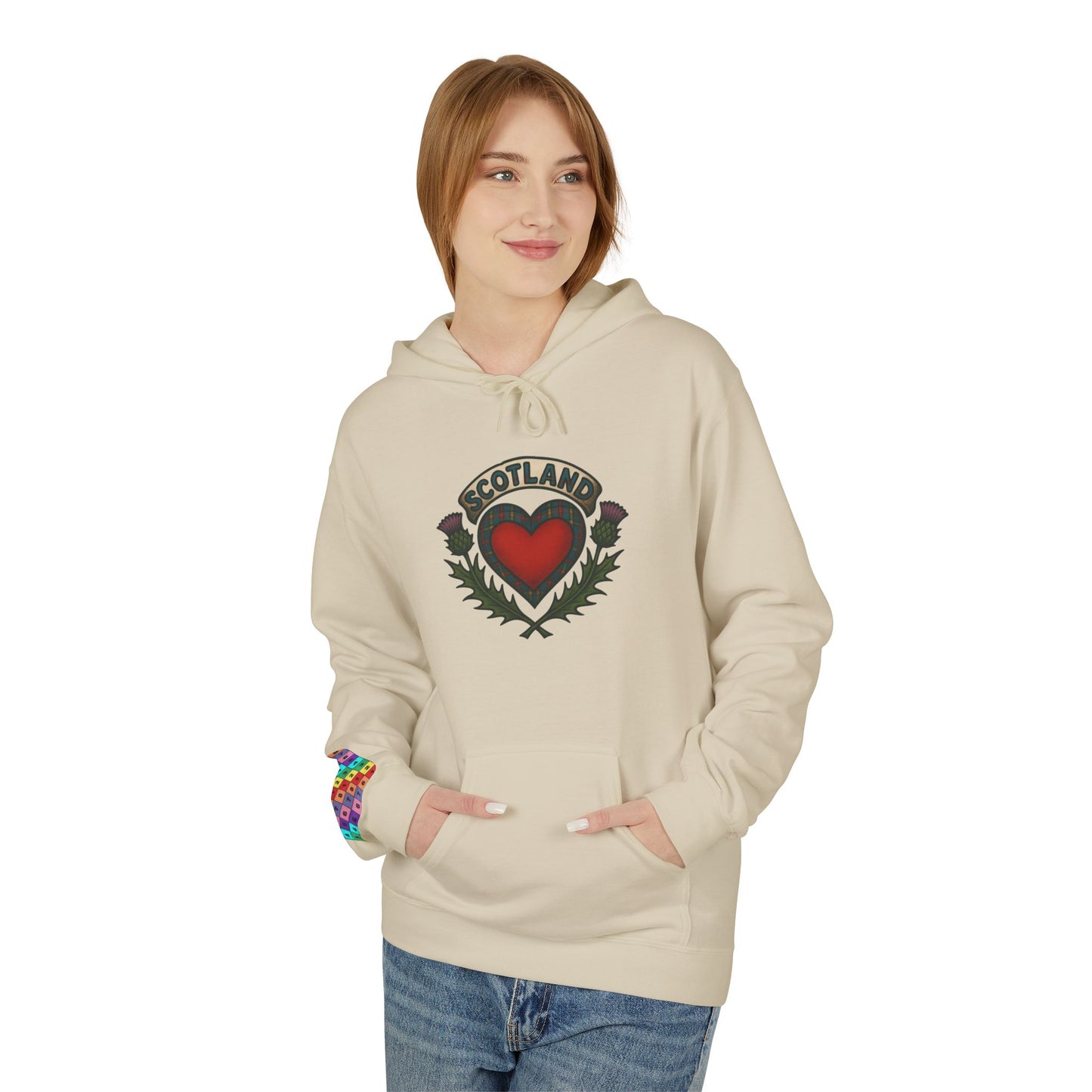 Scottish themed "beating heart" hoodie, Various colors & sizes available