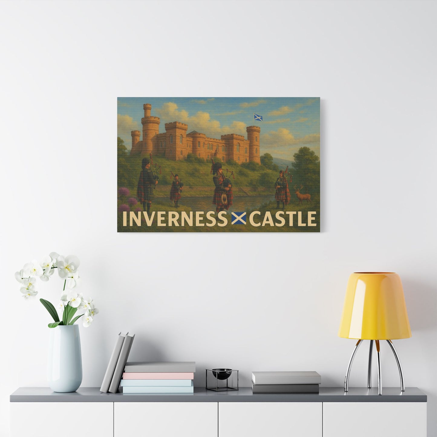 Canvas Wall Art - Scottish Picture of Inverness Castle