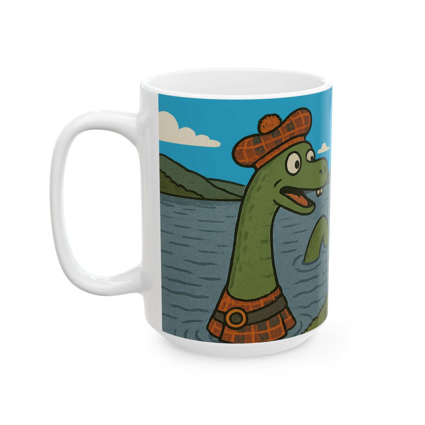 Scottish Heritage - "Loch Ness Monster" Ceramic Mug, Various sizes