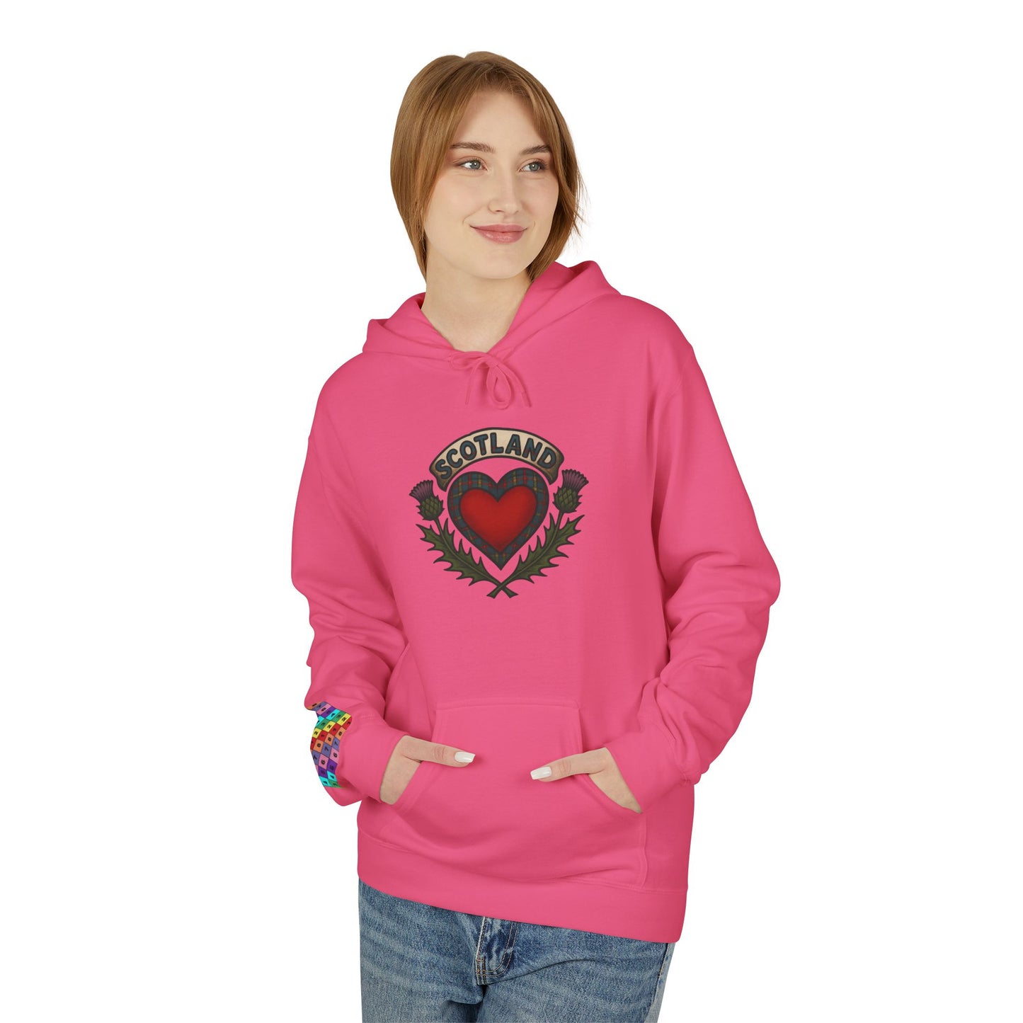 Scottish themed "beating heart" hoodie, Various colors & sizes available