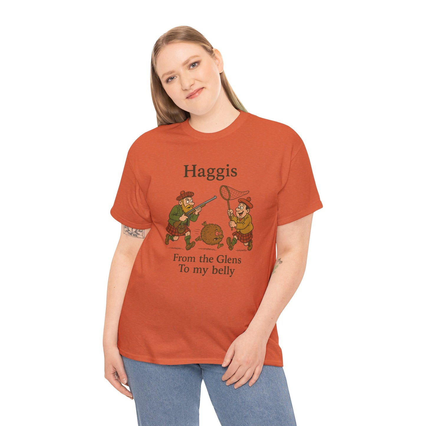 Scottish "Haggis Hunting" Slogan T-Shirt, Various colors & sizes