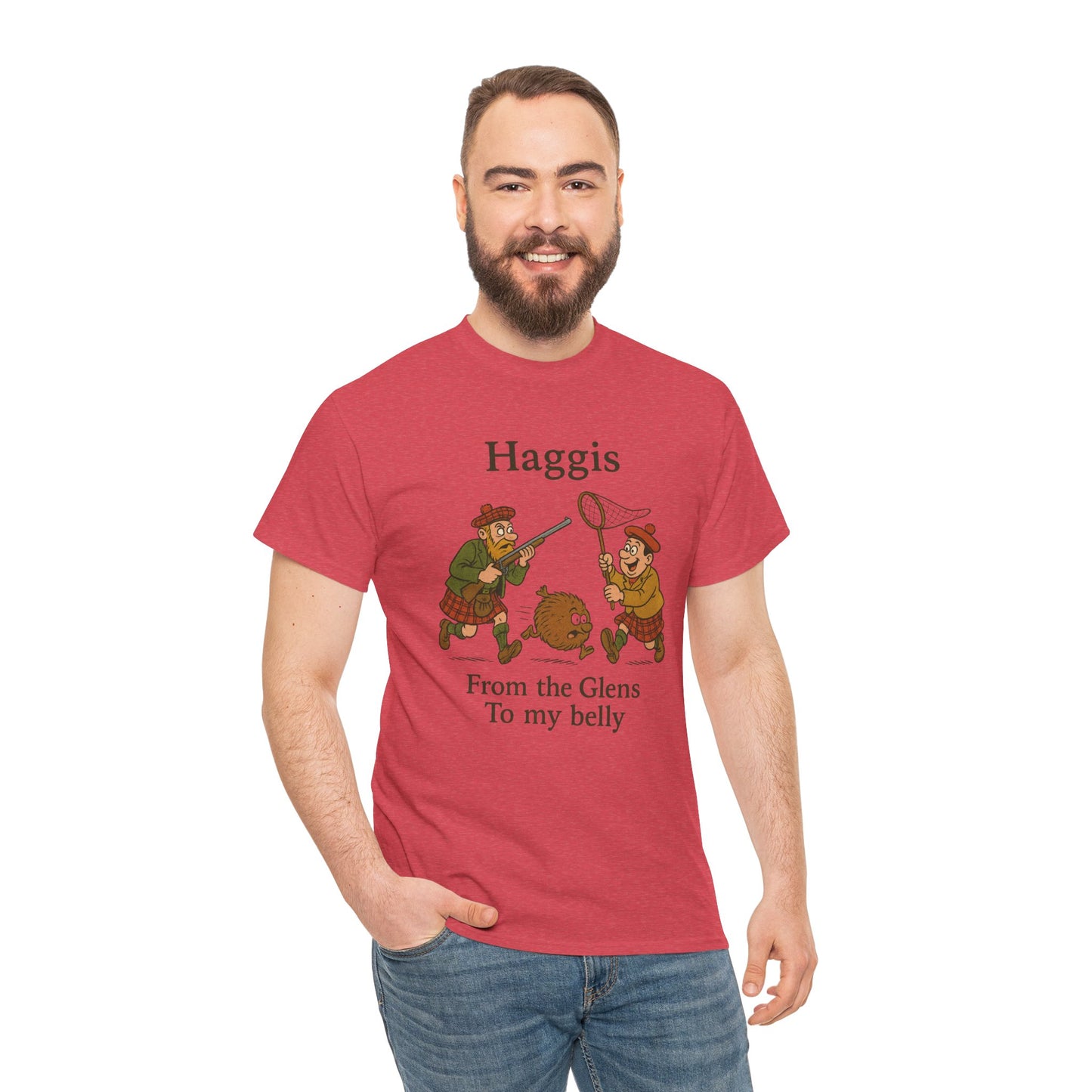 Scottish "Haggis Hunting" Slogan T-Shirt, Various colors & sizes