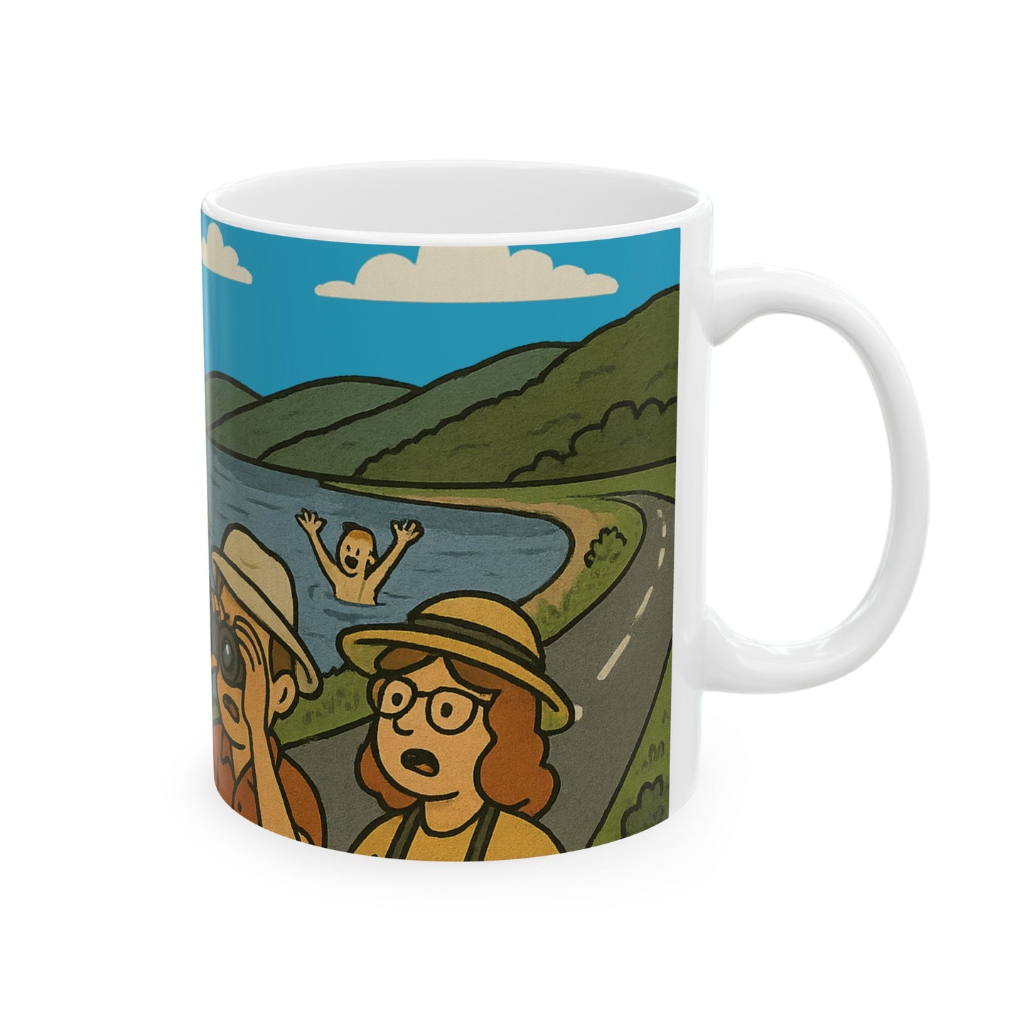 Scottish Heritage - "Loch Ness Monster" Ceramic Mug, Various sizes