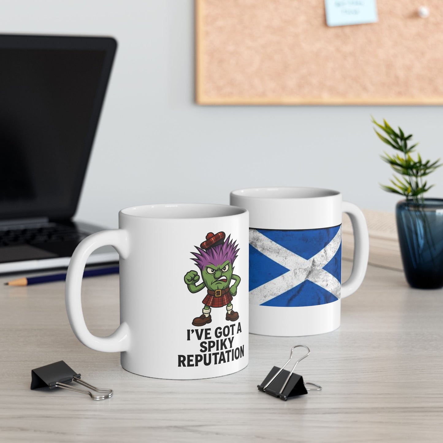 Ceramic Mug - "Spikey Thistle" slogan, Various sizes available