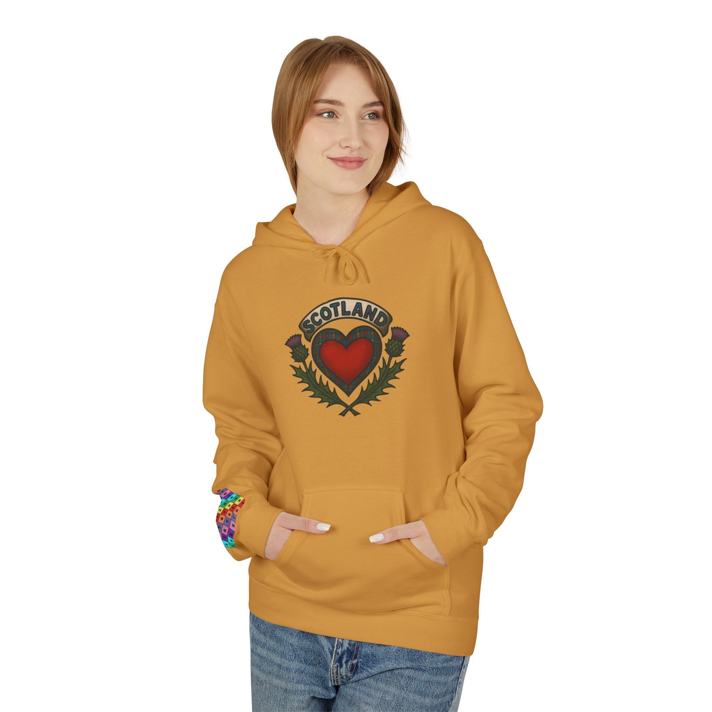 Scottish themed "beating heart" hoodie, Various colors & sizes available