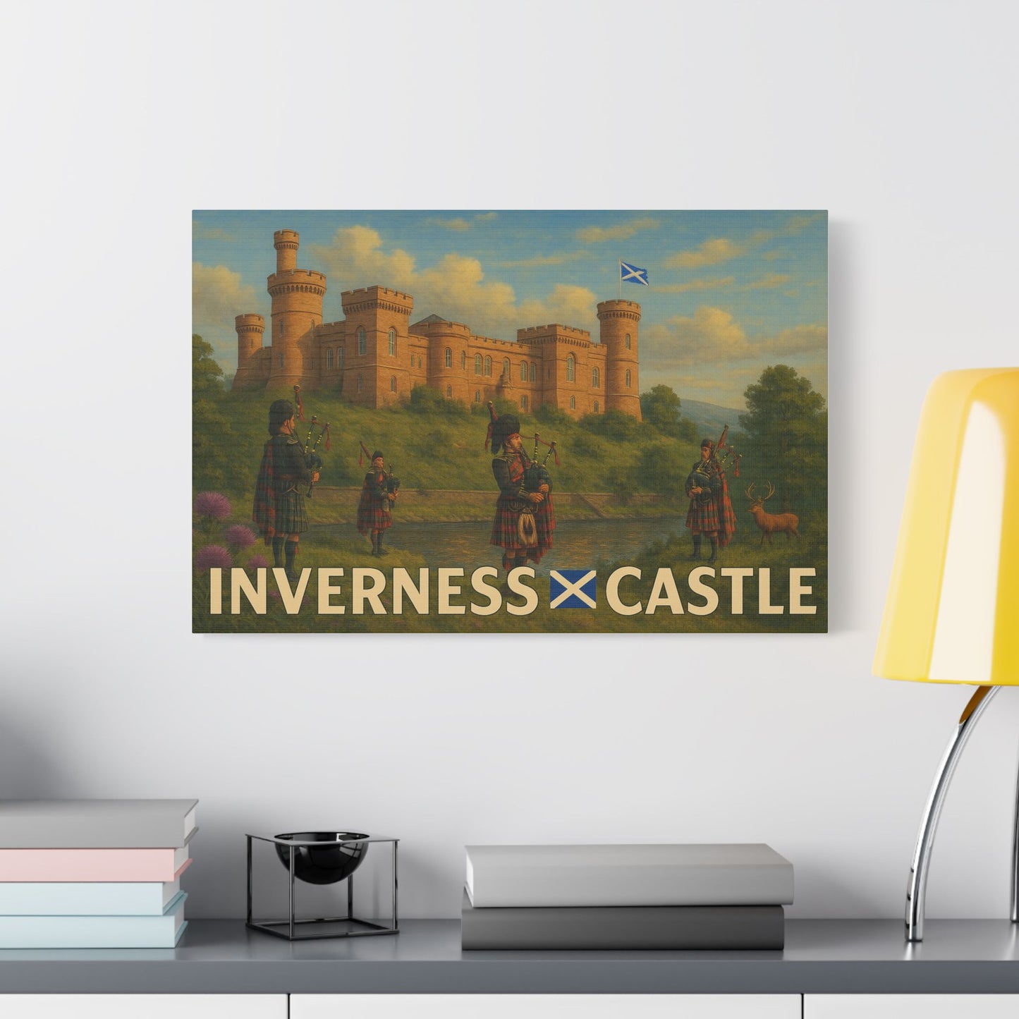 Canvas Wall Art - Scottish Picture of Inverness Castle