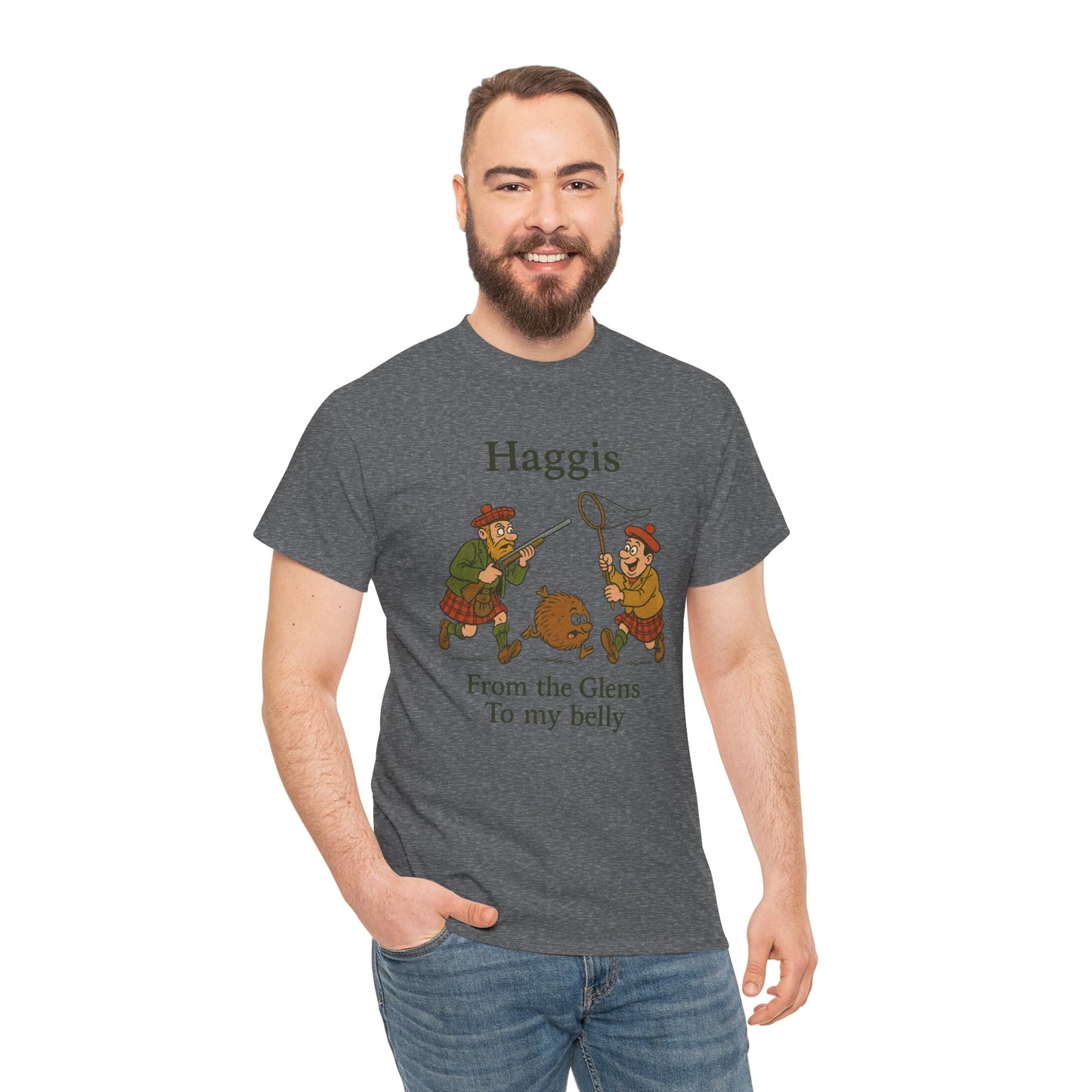 Scottish "Haggis Hunting" Slogan T-Shirt, Various colors & sizes