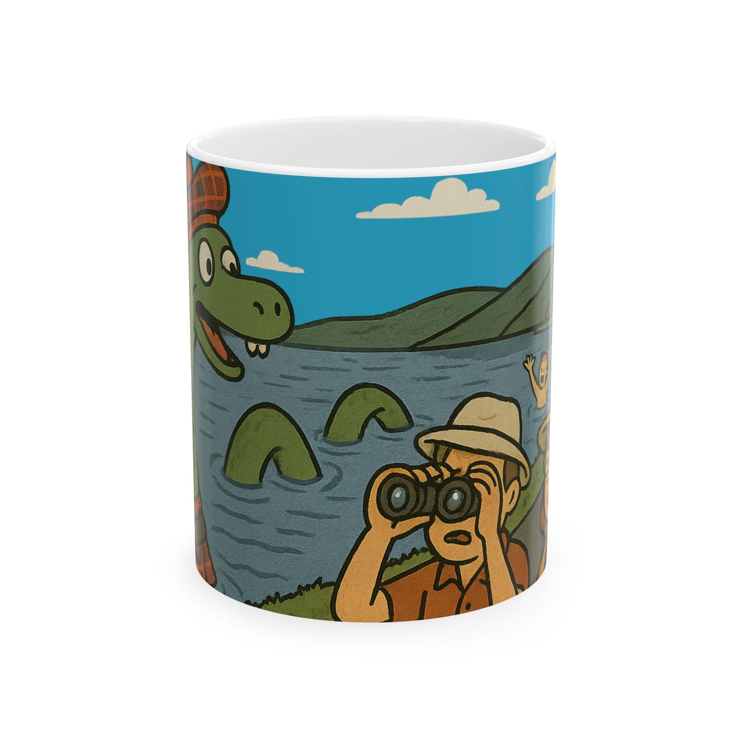 Scottish Heritage - "Loch Ness Monster" Ceramic Mug, Various sizes