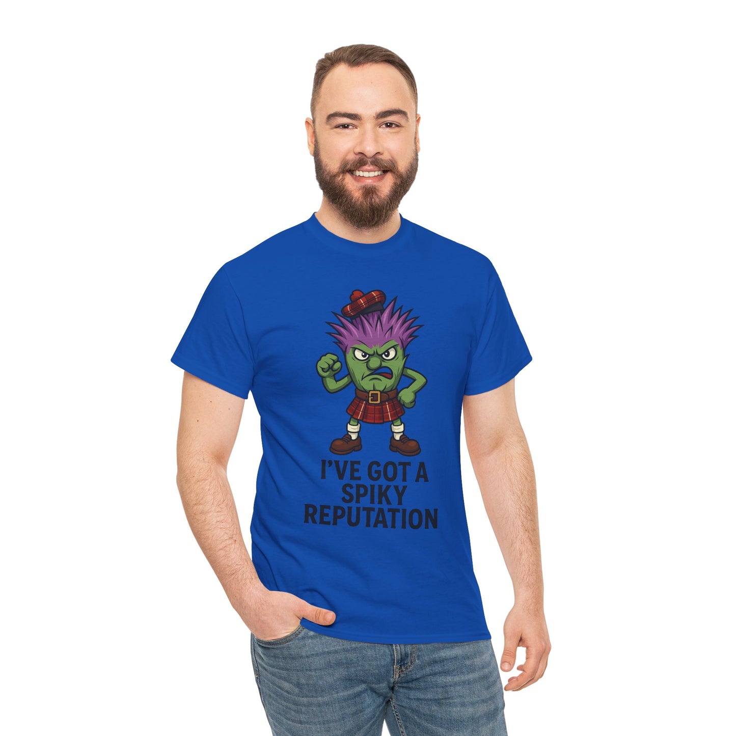 Scottish "Spikey Thistle" slogan T-Shirt, available in different colors & sizes