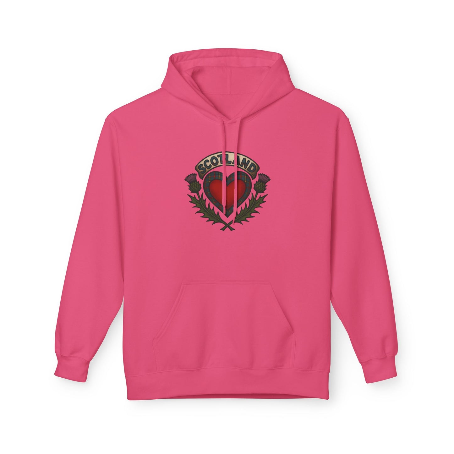 Scottish themed "beating heart" hoodie, Various colors & sizes available