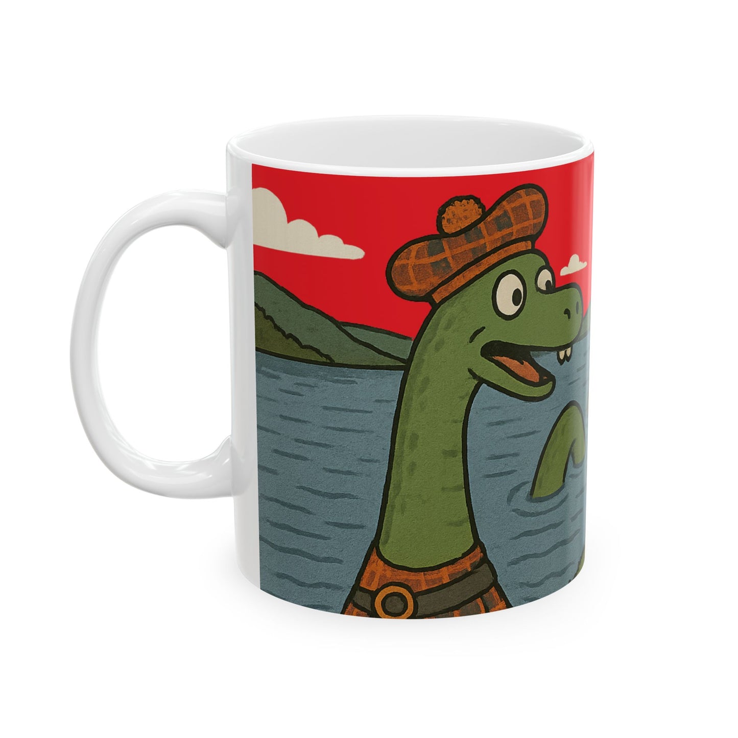 Scottish Heritage -"Loch Ness Monster" Ceramic Mug, Various sizes