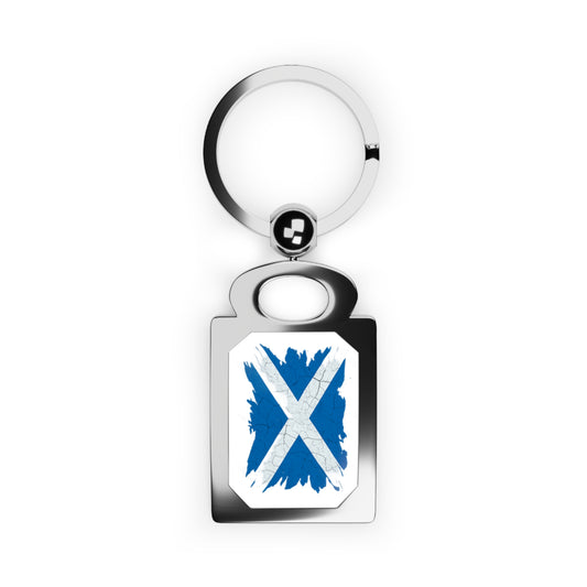Scottish "St.Andrews cross" key ring, key chain