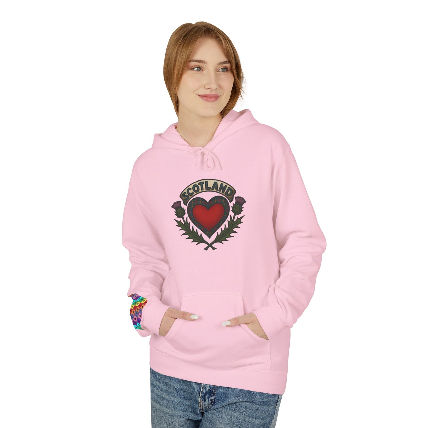 Scottish themed "beating heart" hoodie, Various colors & sizes available