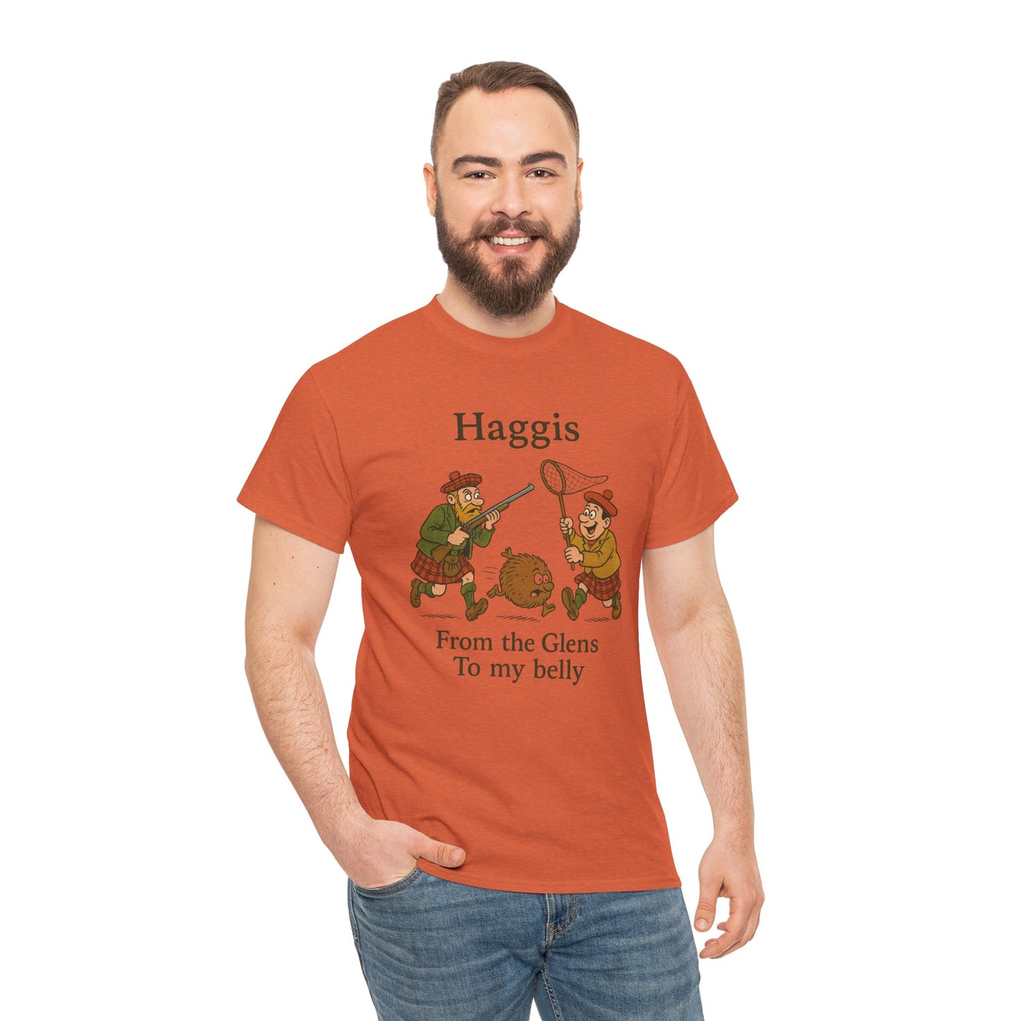 Scottish "Haggis Hunting" Slogan T-Shirt, Various colors & sizes