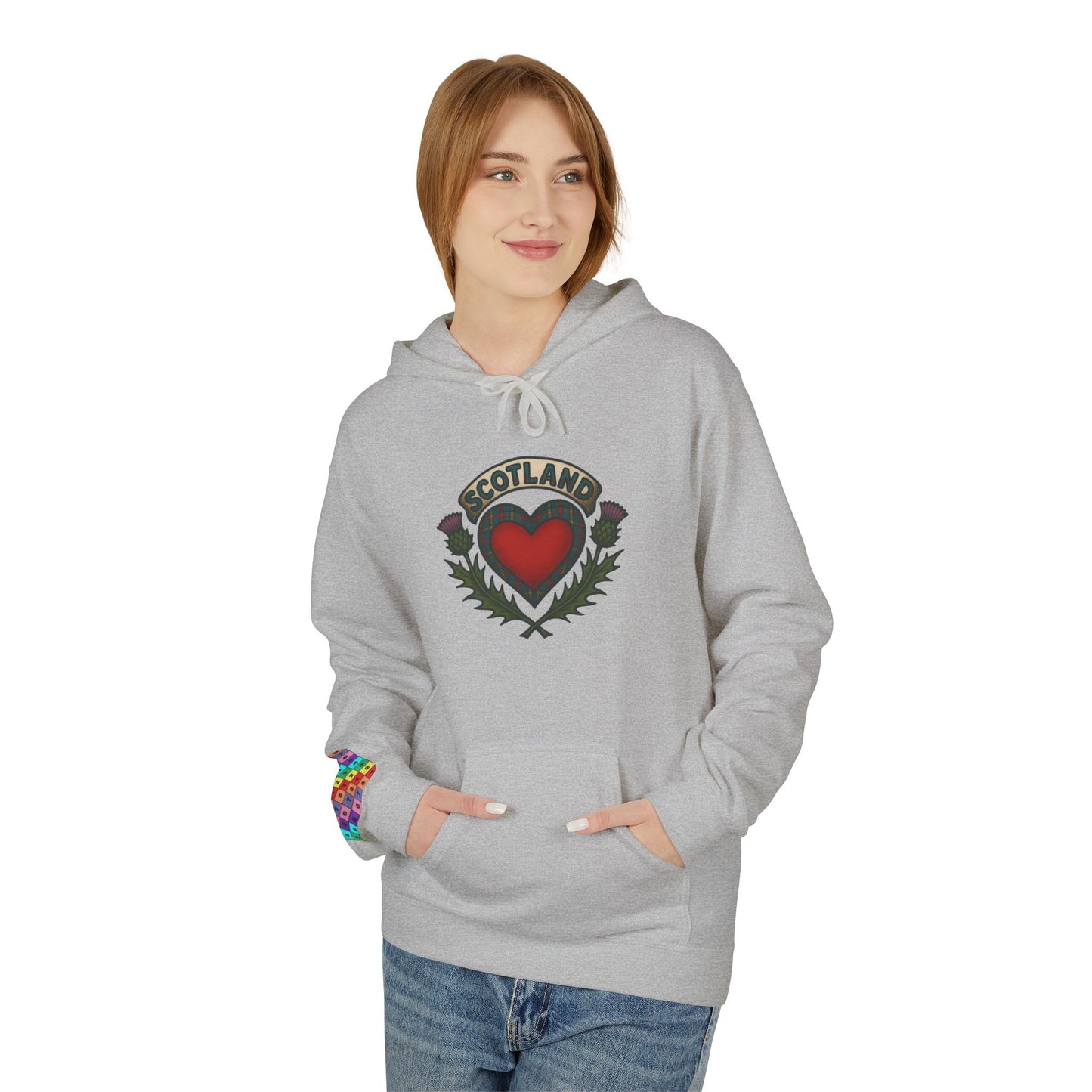 Scottish themed "beating heart" hoodie, Various colors & sizes available