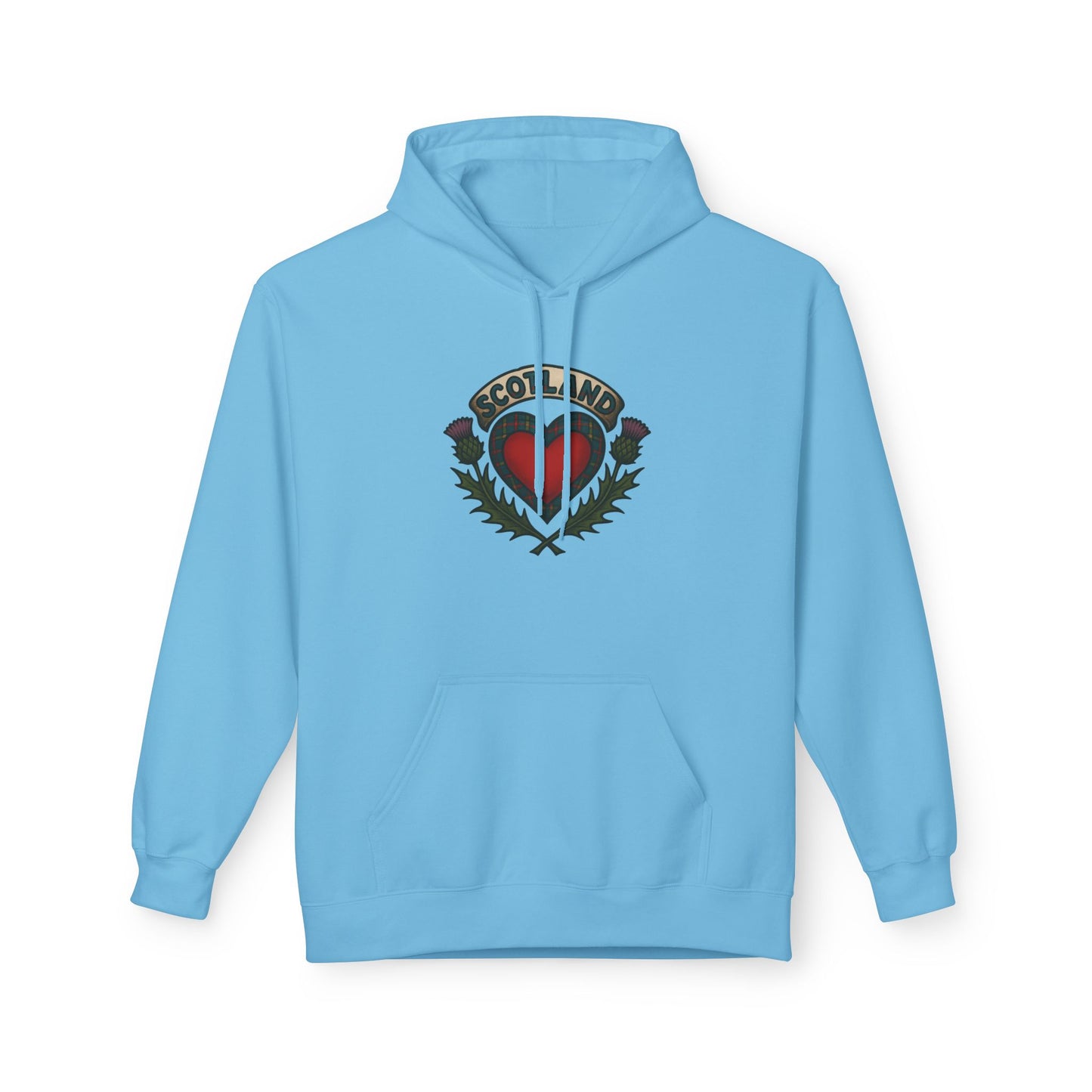 Scottish themed "beating heart" hoodie, Various colors & sizes available