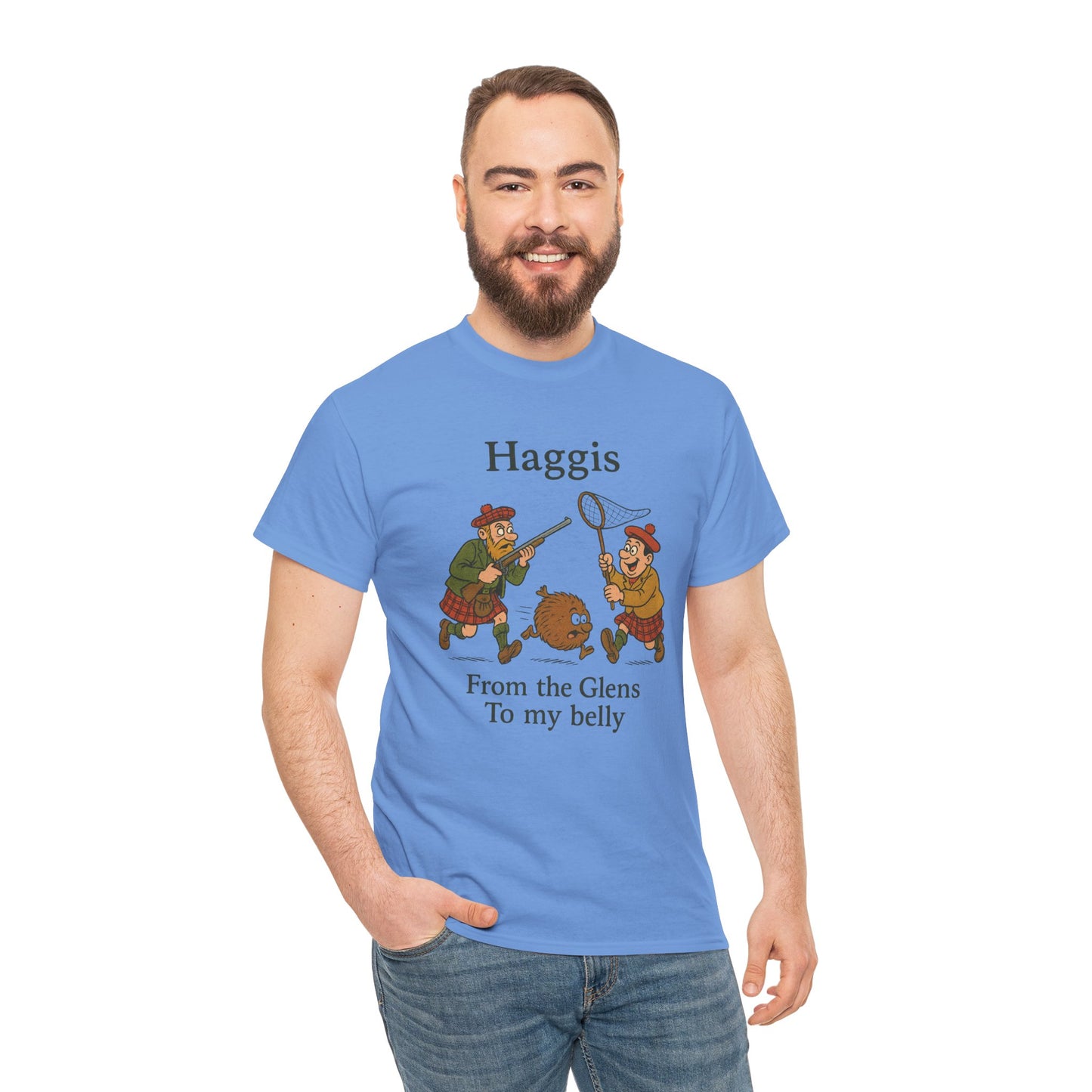 Scottish "Haggis Hunting" Slogan T-Shirt, Various colors & sizes