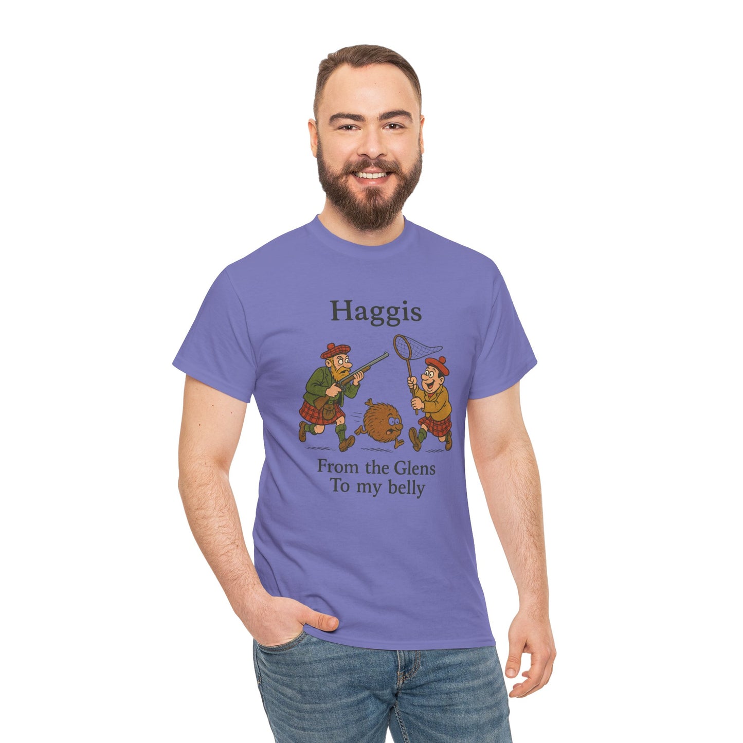 Scottish "Haggis Hunting" Slogan T-Shirt, Various colors & sizes
