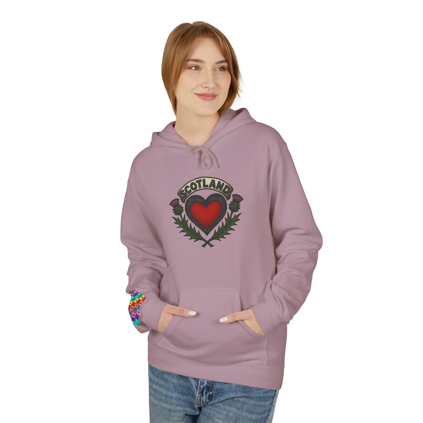 Scottish themed "beating heart" hoodie, Various colors & sizes available