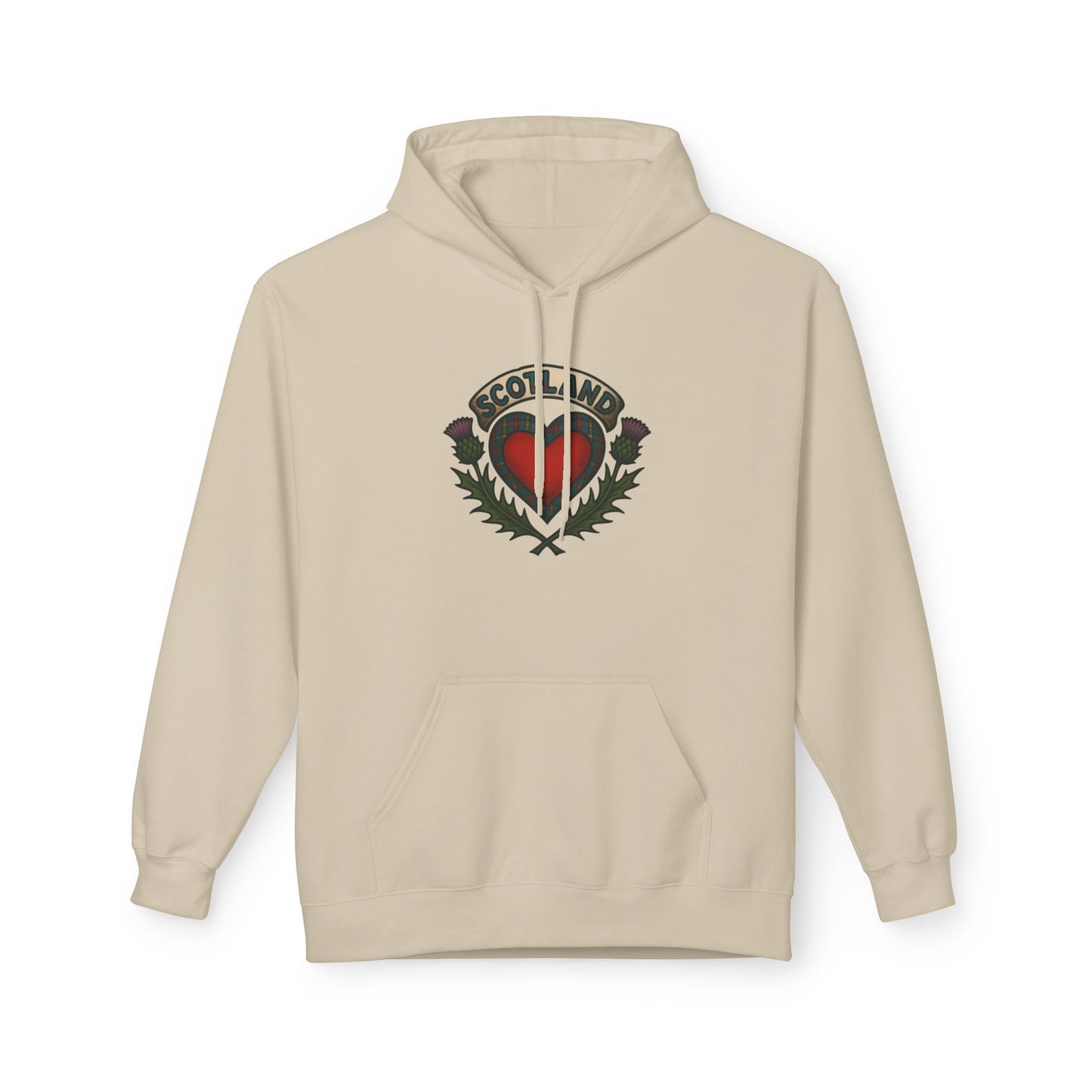 Scottish themed "beating heart" hoodie, Various colors & sizes available