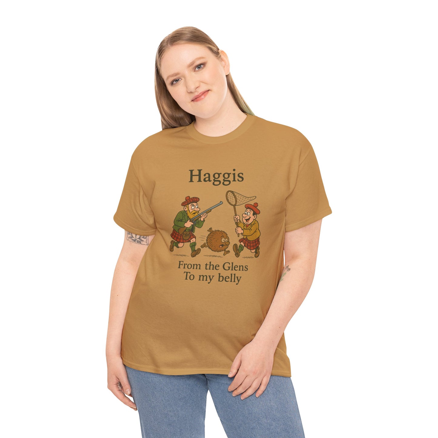 Scottish "Haggis Hunting" Slogan T-Shirt, Various colors & sizes
