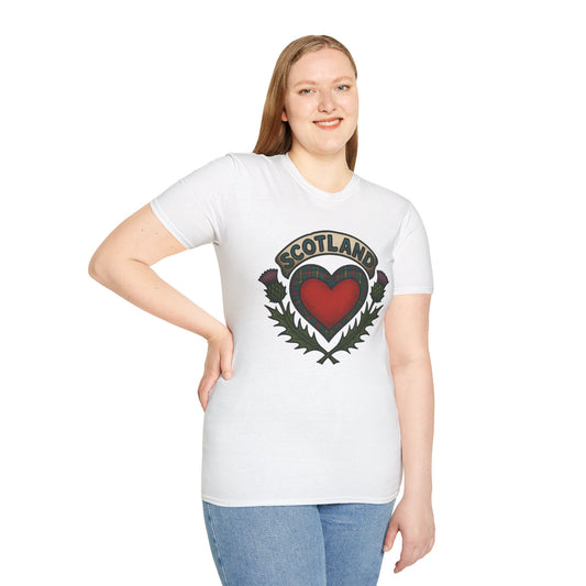 "Scotland" Logo heart T-shirt, Various colors & sizes available